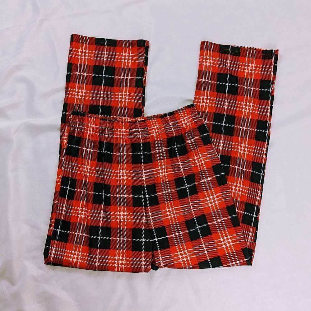 PatPat Women's Christmas Red and Black Plaid Pajama Pants Size S